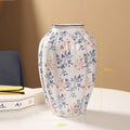 Axyaa Blue & White Porcelain Vase: Elegant Home Decor for Living Room, TV Cabinet & Dining Table