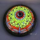 Axyaa Tiffany Round LED Ceiling Lamp - European Country Style Lighting