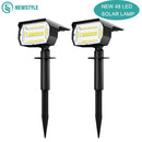 Axyaa Solar Spotlights 48/56 LED 2-in-1 Waterproof Wall Lights for Yard Garden