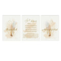 Axyaa Boho Beige Islamic Feather Gold Ayat Al Kursi Quran Canvas Painting