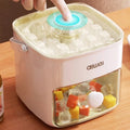 Axyaa Ice Mold Maker with Easy-press Lid, Large Capacity Storage Container