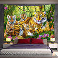 Axyaa Psychedelic Moon Wolf Wall Hanging Tapestries for Home Decor