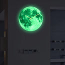 Axyaa Luminous Moon Planet Acrylic LED Wall Clock UV Printed Study Bedroom Decor