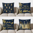 Axyaa Christmas Trees & Snowflakes Decor Pillow Cover