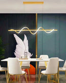 Axyaa Nordic LED Pendant Light in Gold/Black for Stylish Home Decor