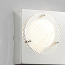 Axyaa LED Wall Lamp Chain Switch Dark Wood Clear Glass Sconce for Bedroom Aisle