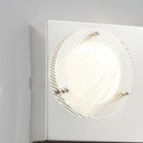 Axyaa LED Wall Lamp Dark Wood Clear Glass Sconce for Bedroom Foyer Stairs