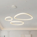 Axyaa Modern Nordic White/Black Irregular LED Pendant Lights, Minimalist Design
