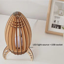 Axyaa Wooden Rocket Lamp for Kids - Handmade LED Night Light