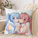 Axyaa Hatsune Miku Cushion Cover Set - Anime Fall Decor 45x45cm
