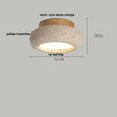 Axyaa Yellow Travertine LED Ceiling Lamp - Modern Natural Stone Ceiling Lights