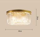 Axyaa Metal and Crystal Pendant Light - Stylish LED Chandelier for Living Room