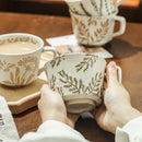 Axyaa Nordic Ceramic Hand-Painted Mug Coarse Pottery Coffee Cup