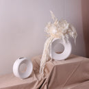 Ceramic Vase with Dried Pampas Bouquet by Axyaa - Wedding Home Decor