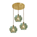 Axyaa Copper Petal LED Chandelier: Nordic Minimalist Art Decor Ceiling Lamp