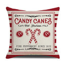 Axyaa Christmas Linen Cushion Cover - Decorative Printed Pillowcases for Bed and Sofa