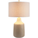 Axyaa Cement Bedside Table Lamp: Japanese Wabi Sabi Style for Bedroom, Living Room, Study