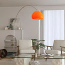 Axyaa Nordic Sunset LED Floor Lamp - Stainless Steel Curved Fishing Rod Design
