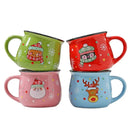 Axyaa Christmas Santa Style Ceramic Mousse Cup Set