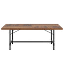 Rustic Axyaa Dining Table: 70.9-Inch Wood Table for 6-8 People with Metal Frame