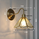 Axyaa Vintage Copper Glass Wall Lights for Bedroom and Kitchen