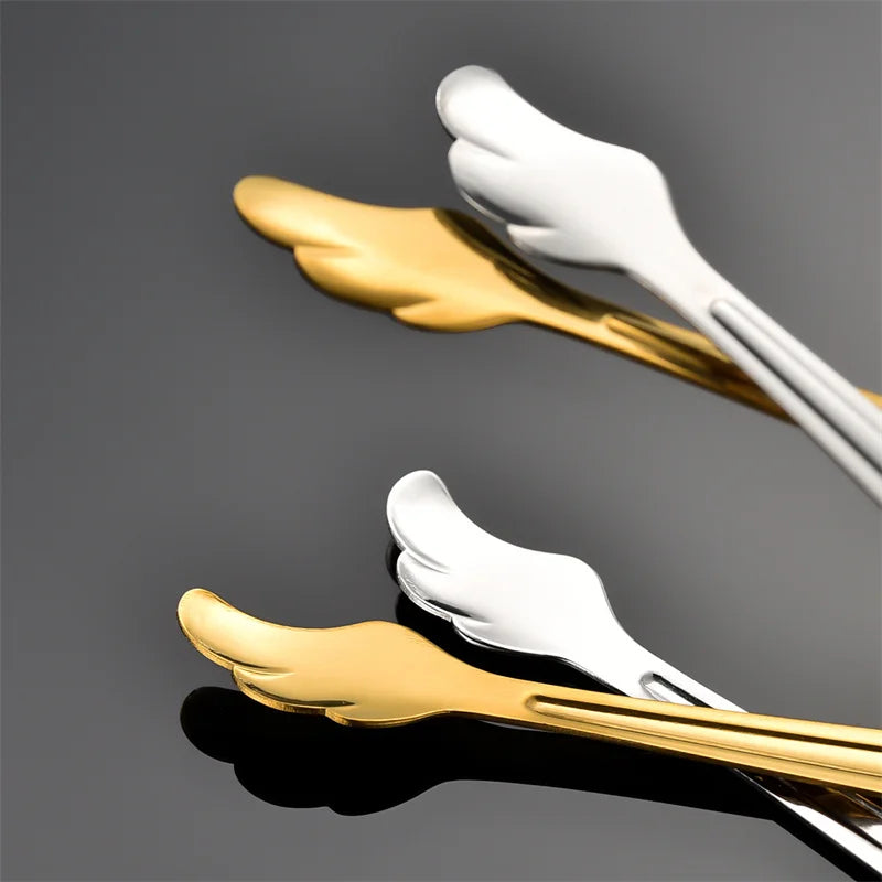 Axyaa Stainless Steel Wing Mini Ice Tongs Kitchen Snack Clip