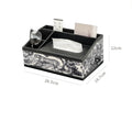 Axyaa Leather Tissue Box & Remote Control Storage: High-End Light Luxury Desktop Organizer