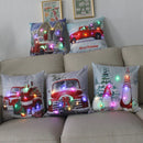 Axyaa LED Christmas Pillow Cover for Festive Holiday Decor