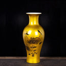 Axyaa Gold Ceramic Vase for Buddha, TV Cabinet & Entrance Decor, 37cm