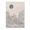 Axyaa Boho Abstract Sun Moon Canvas Painting Modern Wall Art Living Room Decor