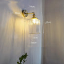 Axyaa Glass LED Mirror Light Copper Modern Wall Sconce for Indoor Lighting