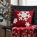 Axyaa Christmas Letter Pillow Cover Gold Holly Jolly Snowflake Soft Cushion Cover