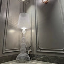 Axyaa Modern Glass Floor Lamp: Italian Minimalist Style for Living Room, Bedroom, and Study