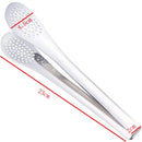 Axya Stainless Steel Food Tongs: BBQ Cooking Serving Buffet Utensil Clip