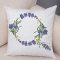 Axyaa Lavender Letter Sofa Cushion Cover for Home Car Living Room Bedroom Decor