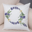 Axyaa Lavender Letter Sofa Cushion Cover for Home Car Living Room Bedroom Decor