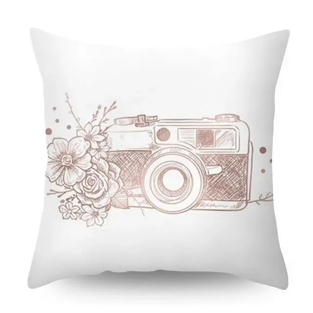 Rose Gold Geometric Pineapple Glitter Pillowcase - Axyaa Home Decor