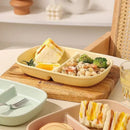 Axyaa Ceramic Grid Plate for Weight Loss Fruit Breakfast with Highend Feel