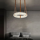Axyaa Marble Chandelier: Trendy LED Pendant Light for Stylish Indoor Lighting