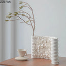 Axyaa Handmade Ceramic Flower Vase Hydroponic Arrangement Dried Flowers Small Mouthed