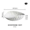 Axyaa Rock Shell Ceramic Steamed Fish Soup Plate - 2022 Light Luxury Tableware