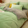 Axyaa Winter Warm Flannel Duvet Cover - Double King Queen Twin Bedding Comforter Case