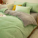 Axyaa Winter Warm Flannel Duvet Cover - Double King Queen Twin Bedding Comforter Case