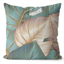 Nordic Leaves Pattern Cushion Covers for Home Decor by Axyaa