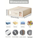Axyaa Bed Sheet & Clothes Organiser with Zipper - Large Capacity Storage