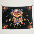 Axyaa UV Mushroom Mandala Tapestry for Home & Bedroom - Psychedelic Aesthetic Room Decor