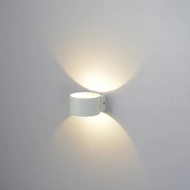 Axyaa Aluminum LED Wall Lamps for Bedroom, Living Room, and Corridor - Round Indoor Wall Lights