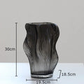 Axyaa Brown Wrinkle Glass Vase Floral Vases Modern Home Desk Decor