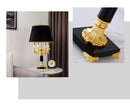 Axyaa Nordic Luxury Black Crystal Floor Lamp for Bedroom - Retro Villa Design