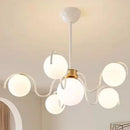 Axyaa French Cream Magic Bean Suspension Light Medieval Round Glass Lamp